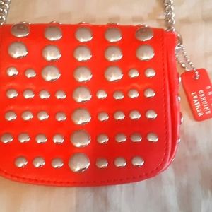 Brand New Sassy Mini Crossbody Studded Red Purse